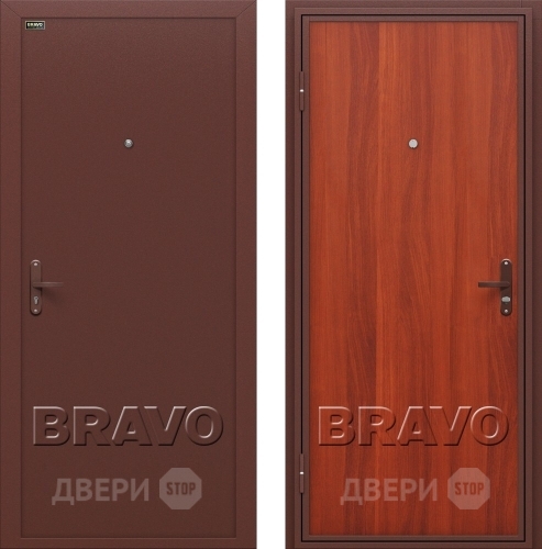 Входная металлическая Дверь Bravo Инсайд эконом (Внутреннее открывание) в Красногорск