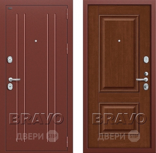 Входная металлическая Дверь Groff Т2-232 Brown Oak в Красногорск