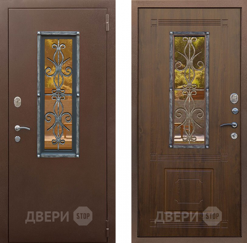 Входная металлическая Дверь Снедо Плющ Винорит  Грецкий орех  в Красногорск