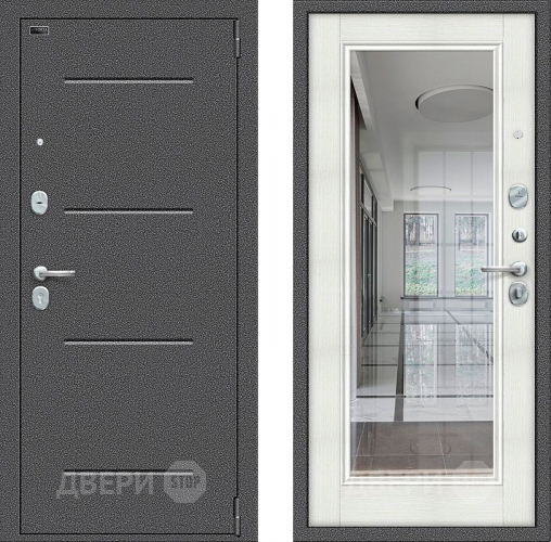Входная металлическая Дверь Bravo Porta S-2 104/П61 с зеркалом Бьянко в Красногорск