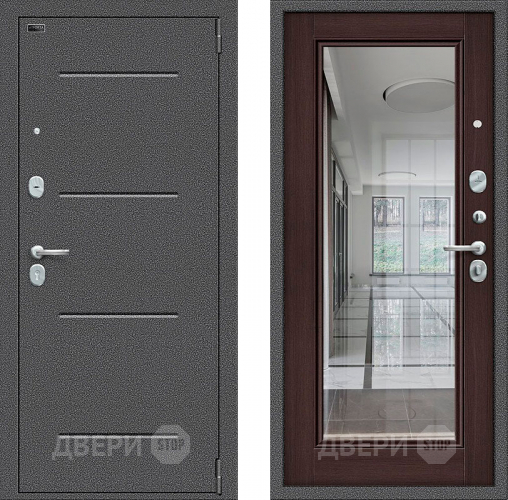Входная металлическая Дверь Bravo Porta S-2 104/П61 с зеркалом венге в Красногорск