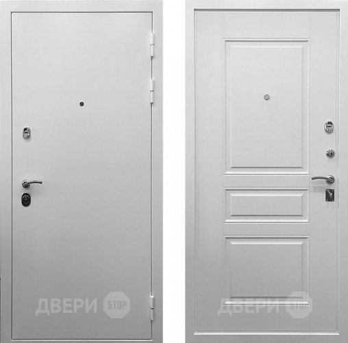 Входная металлическая Дверь Ратибор Бланко 3К Белый матовый в Красногорск