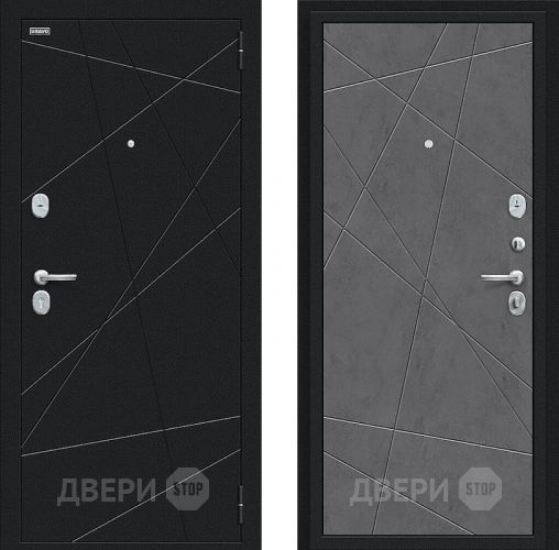 Дверь Bravo Граффити-5 Букле черное/Slate Art в Красногорск