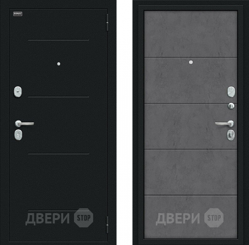Входная металлическая Дверь Bravo Граффити-1 Букле черное/Slate Art в Красногорск