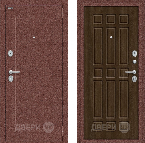 Входная металлическая Дверь Bravo Любо Мини Антик медный/Dark Barnwood в Красногорск