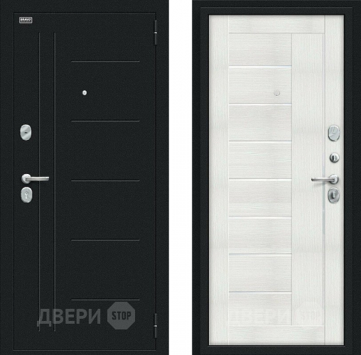 Дверь Bravo Проф Букле черное/Bianco Veralinga в Красногорск