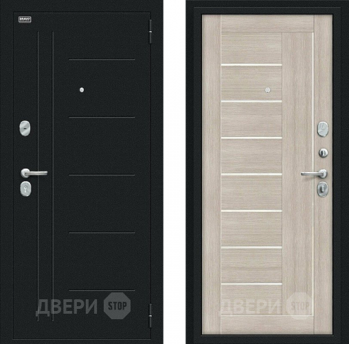 Входная металлическая Дверь Bravo Проф Букле черное/Cappuccino Veralinga в Красногорск