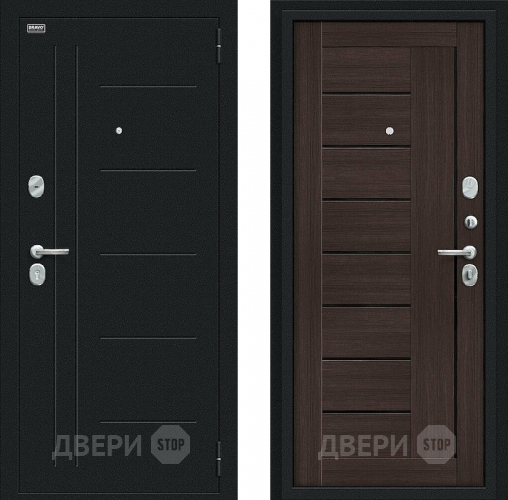 Входная металлическая Дверь Bravo Проф Букле черное/Wenge Veralinga в Красногорск