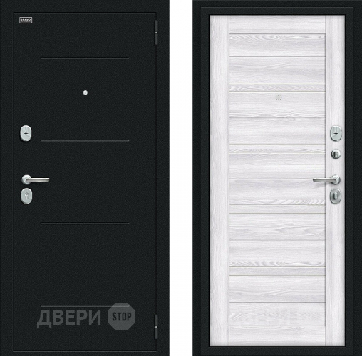 Дверь Bravo Сити Kale Букле черное/Riviera Ice в Красногорск