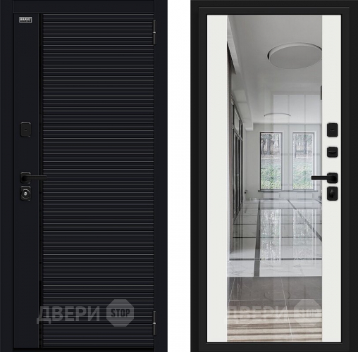 Входная металлическая Дверь Bravo Лайнер-3 Total Black/Off-white в Красногорск