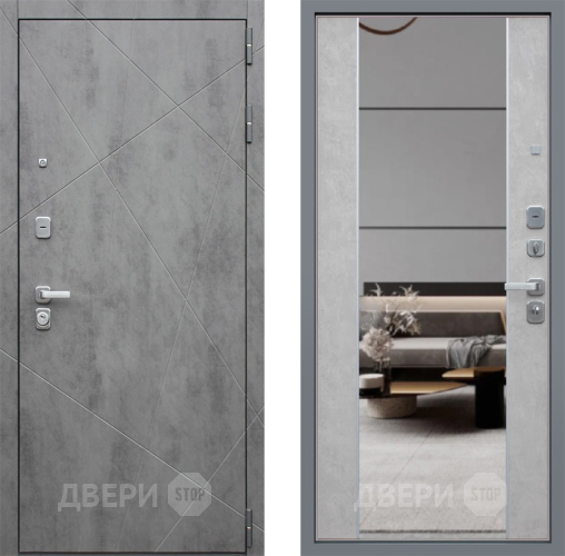 Входная металлическая Дверь АСД Дуэт-Б с зеркалом  в Красногорск