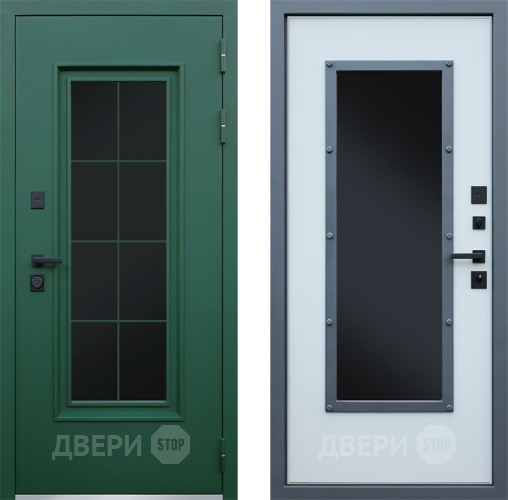 Входная металлическая Дверь АСД Терморазрыв Олимп с окном и английской решеткой в Красногорск