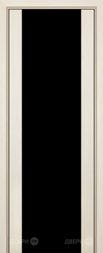 Межкомнатная дверь ProfilDoors 8X эш вайт мелинга (черный триплекс) в Красногорск