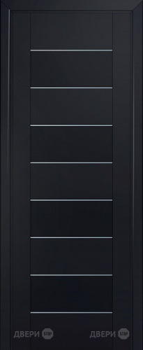 Межкомнатная дверь ProfilDoors 45U черный-матовый частично остекленная (графит) в Красногорск