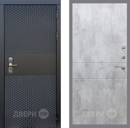 Входная металлическая Дверь Стоп БЛЭК CISA ФЛ-290 Бетон светлый в Красногорск