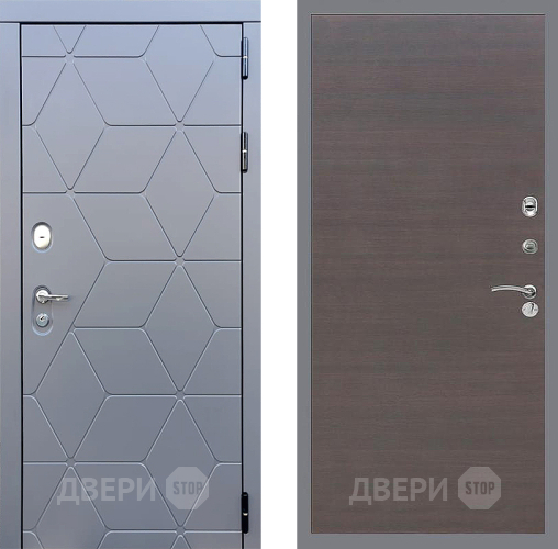 Входная металлическая Дверь Стоп КОСМО Гладкая венге поперечный в Красногорск