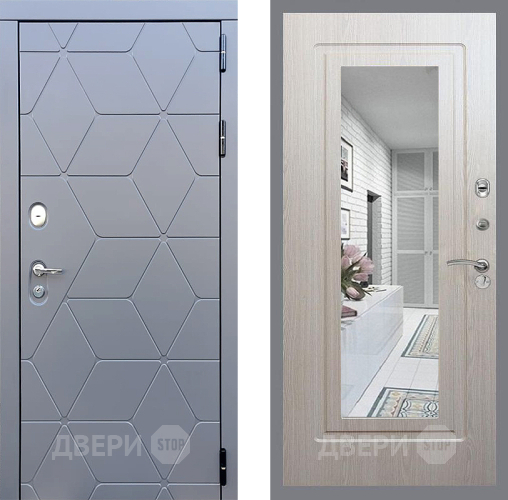 Дверь Стоп КОСМО Зеркало ФЛ-120 Беленый дуб в Красногорск