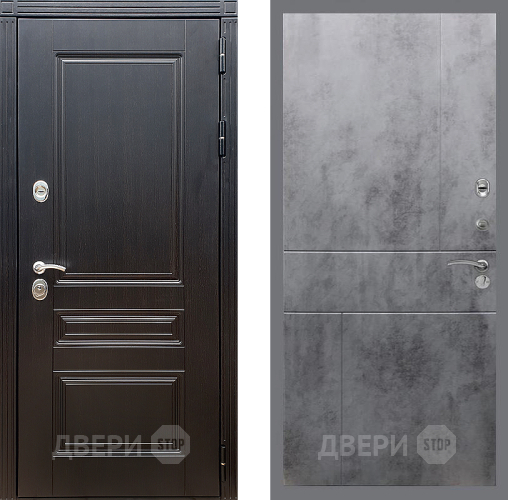 Входная металлическая Дверь Стоп МЕГАПОЛИС ФЛ-290 Бетон темный в Красногорск