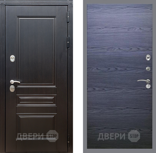 Дверь Стоп МЕГАПОЛИС Гладкая Дуб тангенальный черный в Красногорск