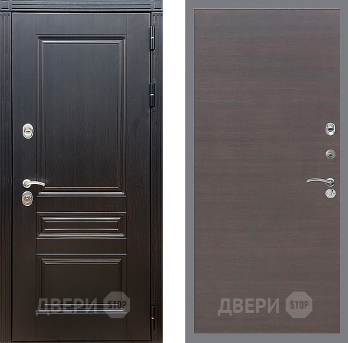Входная металлическая Дверь Стоп МЕГАПОЛИС Гладкая венге поперечный в Красногорск