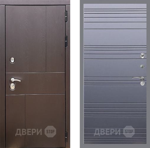 Входная металлическая Дверь Стоп УРБАН Лайн Силк титан в Красногорск