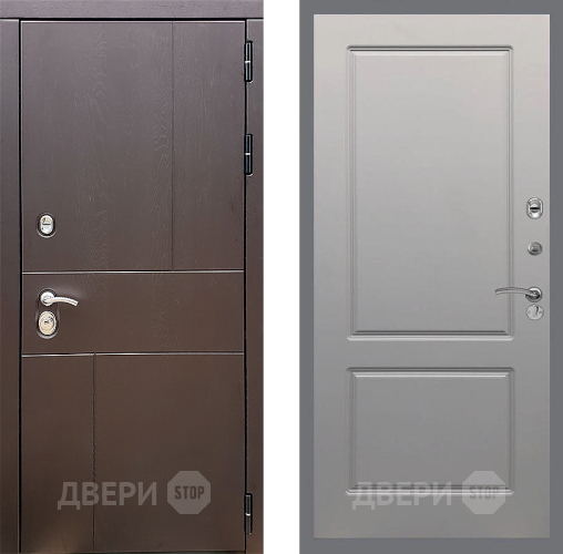 Входная металлическая Дверь Стоп УРБАН ФЛ-117 Грей софт в Красногорск