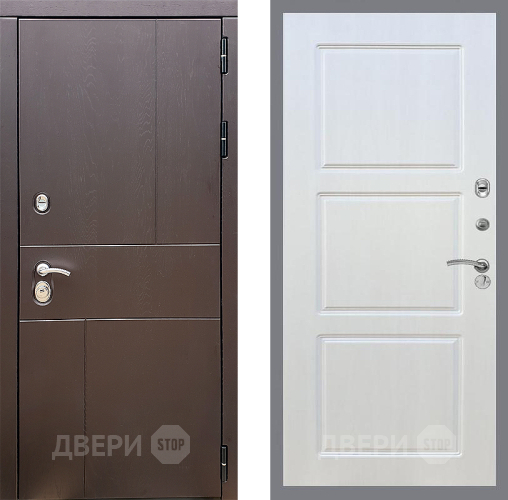 Входная металлическая Дверь Стоп УРБАН ФЛ-3 Лиственница беж в Красногорск