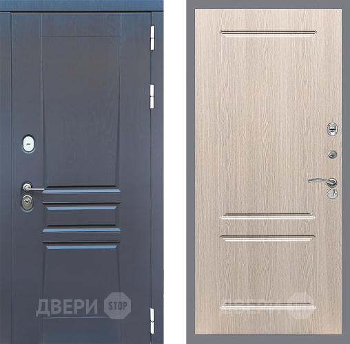 Входная металлическая Дверь Стоп ПЛАТИНУМ ФЛ-117 Беленый дуб в Красногорск