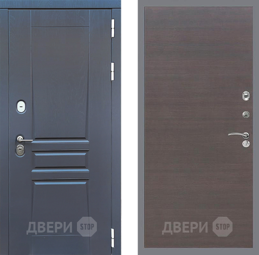 Входная металлическая Дверь Стоп ПЛАТИНУМ Гладкая венге поперечный в Красногорск