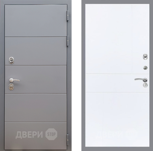 Дверь Стоп АРТ ГРАФИТ ФЛ-290 Силк Сноу в Красногорск
