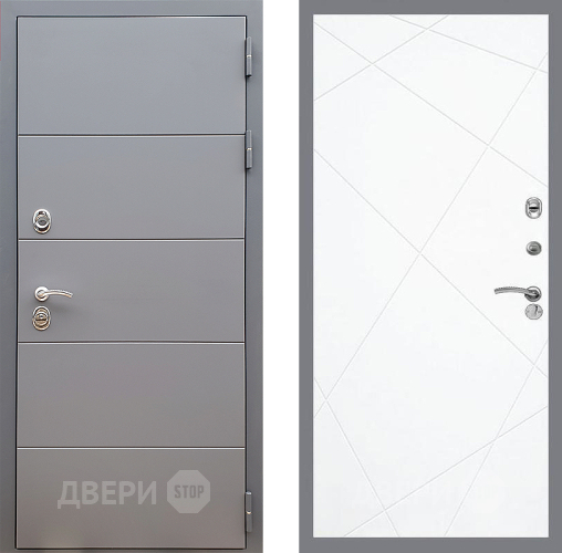 Дверь Стоп АРТ ГРАФИТ ФЛ-291 Силк Сноу в Красногорск