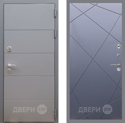 Входная металлическая Дверь Стоп АРТ ГРАФИТ ФЛ-291 Силк титан в Красногорск