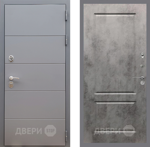 Дверь Стоп АРТ ГРАФИТ ФЛ-117 Бетон темный в Красногорск