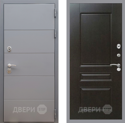 Входная металлическая Дверь Стоп АРТ ГРАФИТ ФЛ-243 Венге в Красногорск