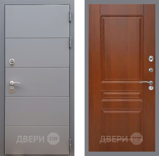 Входная металлическая Дверь Стоп АРТ ГРАФИТ ФЛ-243 Итальянский орех в Красногорск