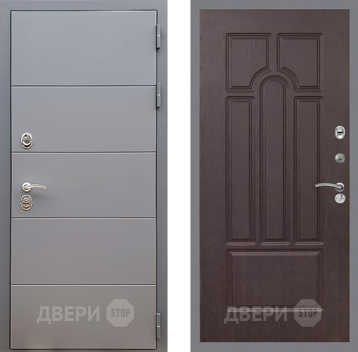 Входная металлическая Дверь Стоп АРТ ГРАФИТ ФЛ-58 Венге в Красногорск