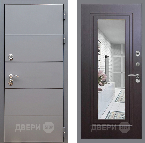 Дверь Стоп АРТ ГРАФИТ Зеркало ФЛ-120 Венге в Красногорск
