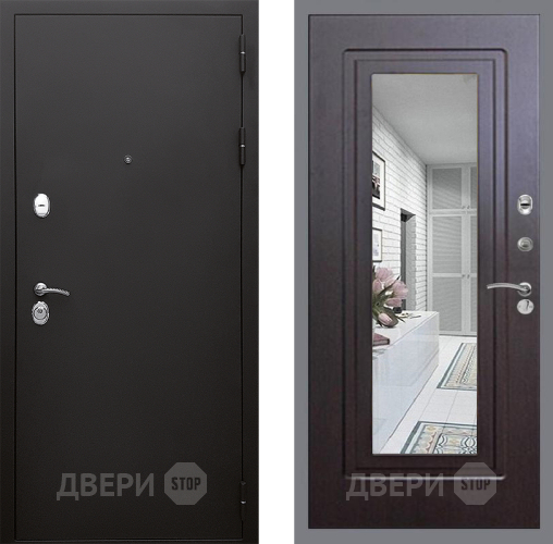 Дверь Стоп КЛАССИК Шагрень Зеркало ФЛ-120 Венге в Красногорск