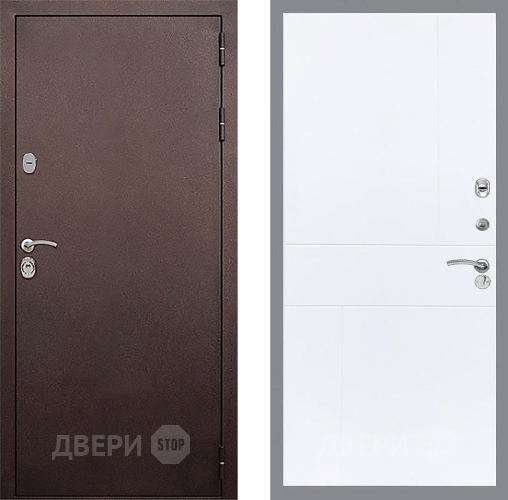 Дверь Стоп КЛАССИК Медь ФЛ-290 Силк Сноу в Красногорск