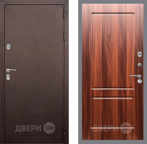 Входная металлическая Дверь Стоп КЛАССИК Медь ФЛ-117 Итальянский орех в Красногорск