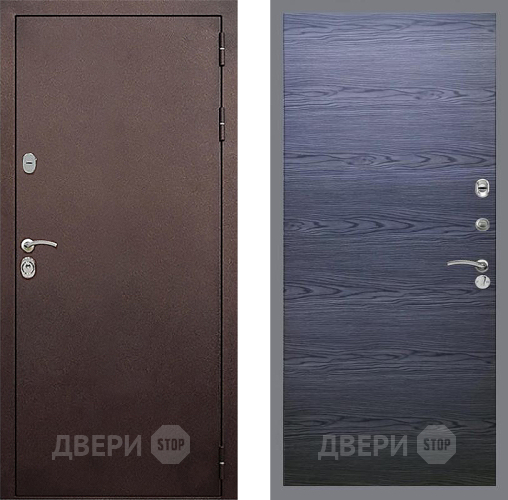 Дверь Стоп КЛАССИК Медь Гладкая Дуб тангенальный черный в Красногорск