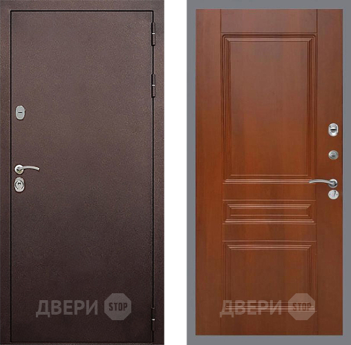 Входная металлическая Дверь Стоп КЛАССИК Медь ФЛ-243 Итальянский орех в Красногорск