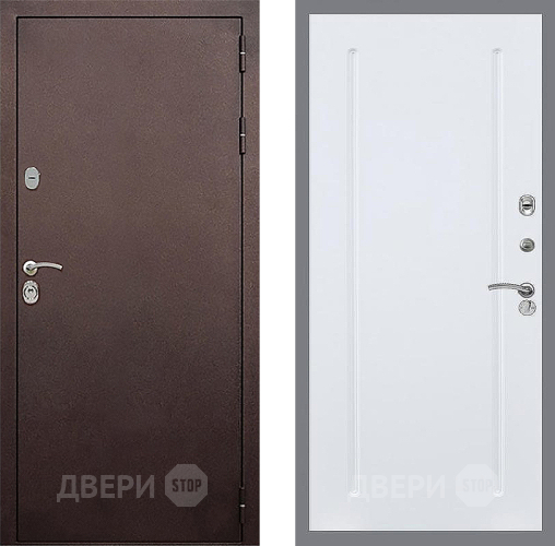 Входная металлическая Дверь Стоп КЛАССИК Медь ФЛ-68 Силк Сноу в Красногорск