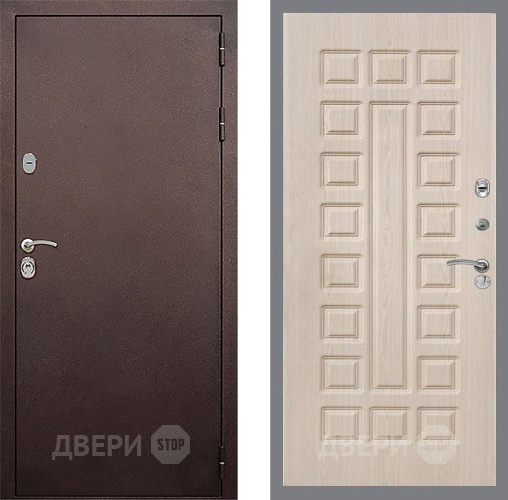 Входная металлическая Дверь Стоп КЛАССИК Медь ФЛ-183 Беленый дуб в Красногорск