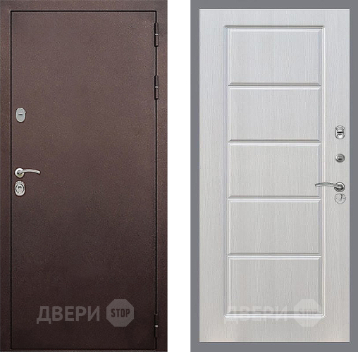 Входная металлическая Дверь Стоп КЛАССИК Медь ФЛ-39 Лиственница беж в Красногорск