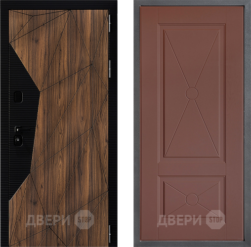 Входная металлическая Дверь Дверной континент ДК-11 ФЛ-617 Ясень шоколадный в Красногорск