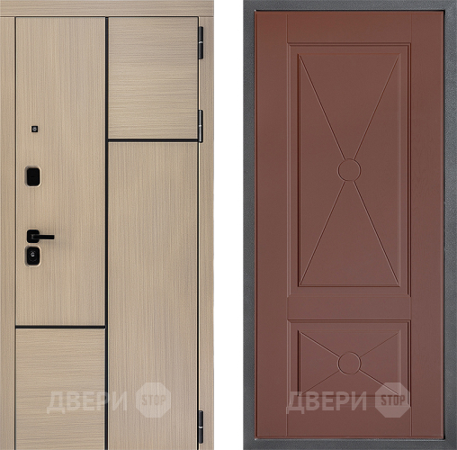 Входная металлическая Дверь Дверной континент ДК-14 ФЛ-617 Ясень шоколадный в Красногорск