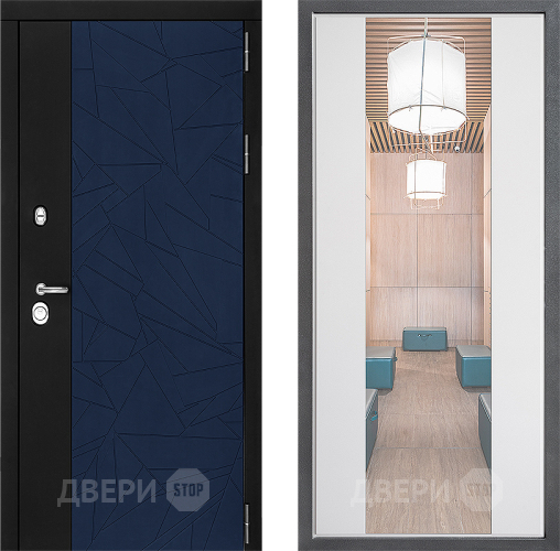Дверь Дверной континент ДК-9 ФЛЗ-1 Зеркало Белый софт в Красногорск