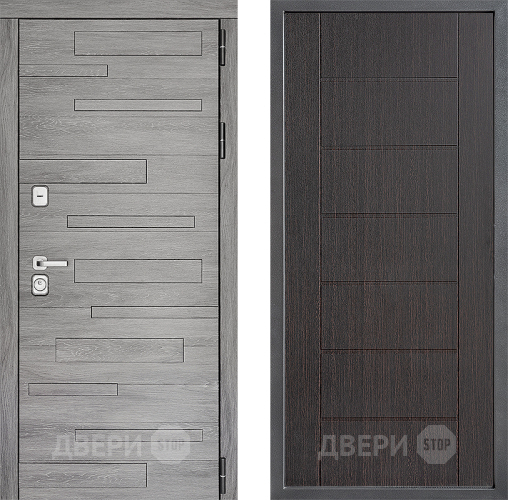 Входная металлическая Дверь Дверной континент ДК-10 ФЛ-Лайн Венге в Красногорск
