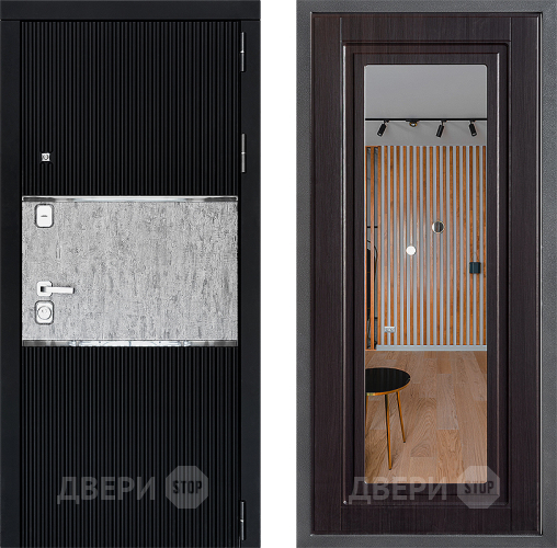 Входная металлическая Дверь Дверной континент ДК-13 ФЛЗ Зеркало Венге в Красногорск